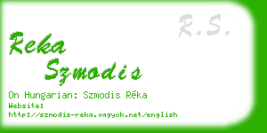 reka szmodis business card